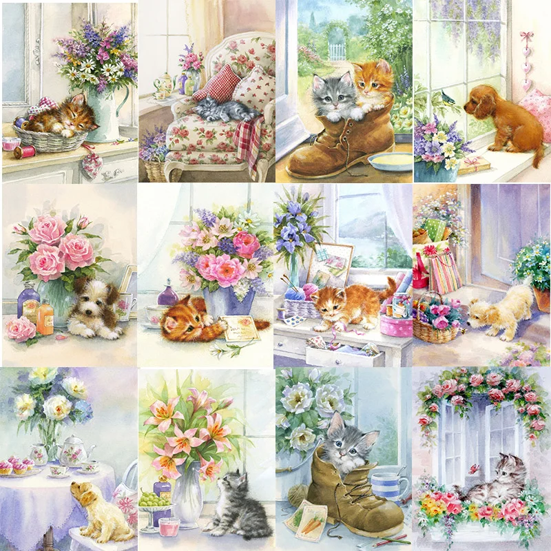 

Diamond Painting 5D Diamonds DIY Animal Cross Stitch Full Square Drill Embroidery Colorful Handmade Home Room Wall Decor