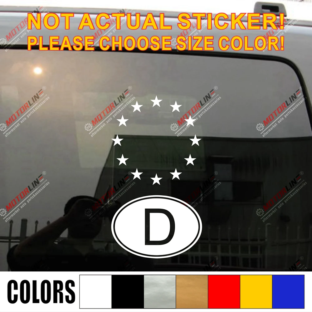 Виниловая наклейка с немецким овальным кодом флаг Европейского союза выберите