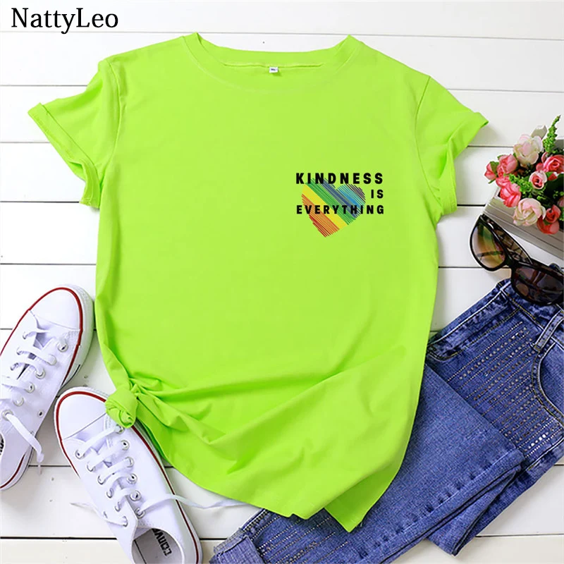 

S-5XL Plus Size Women Tshirt Colorful Heart Print T-Shirt O Neck Short Sleeve Tees Women Fashion Clothing 100%Cotton Tops Loose
