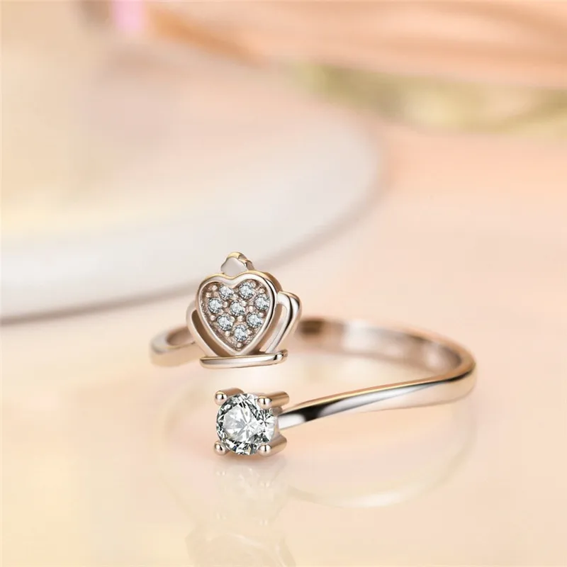 Изысканные циркониевые кольца в форме короны для женщин женское кольцо на палец