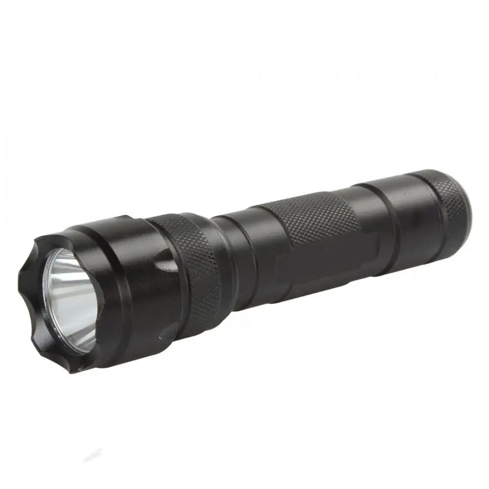 Светодиодный светильник фонарь T6 с 5 режимами фокусировки черный 18650 для