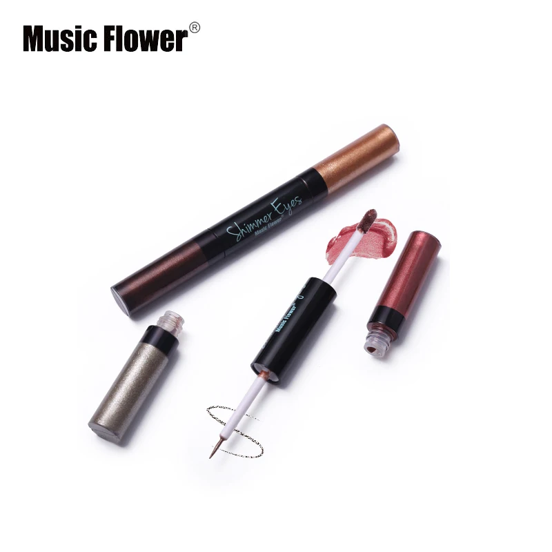 Музыкальный цветок фирменные жидкие тени для век + подводка глаз набор макияжа
