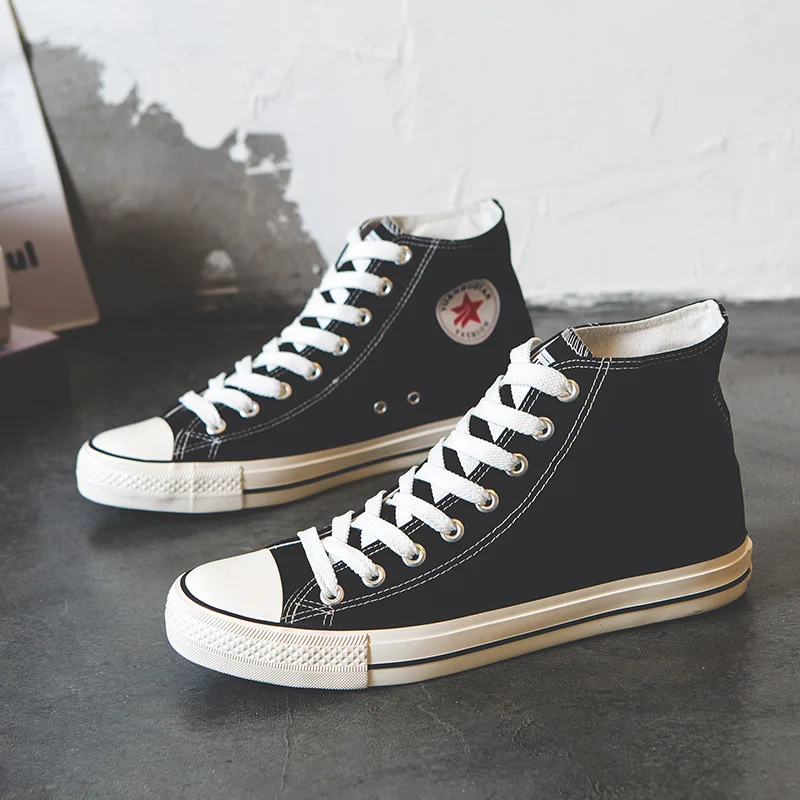 Men Canvas Sneakers Lovers Comfortable Shoes Flats Casual Black Breathable Walking Plus Large Size 39-48 Tenis Masculino | Обувь