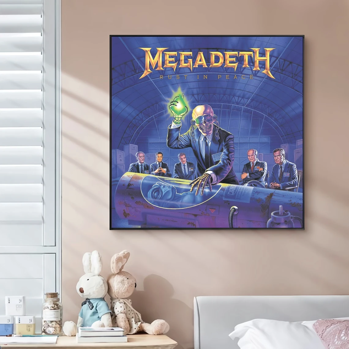 

Megadeth Rust In Peace Music Album Cover Canvas Poster Hip Hop Rapper Pop Music Celebrity Wall Painting Art Decoration