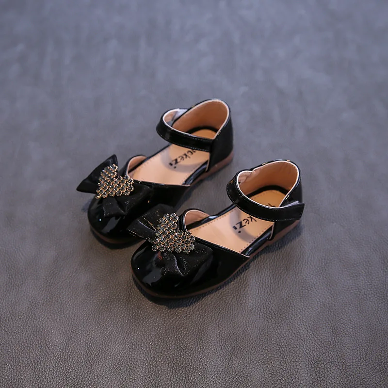 

COZULMA Kids Rhinestone Heart-Shaped Decoration Flat Shoes For Girls Summe Princess Shoes Baby Children Casual Shoes Size 21-30