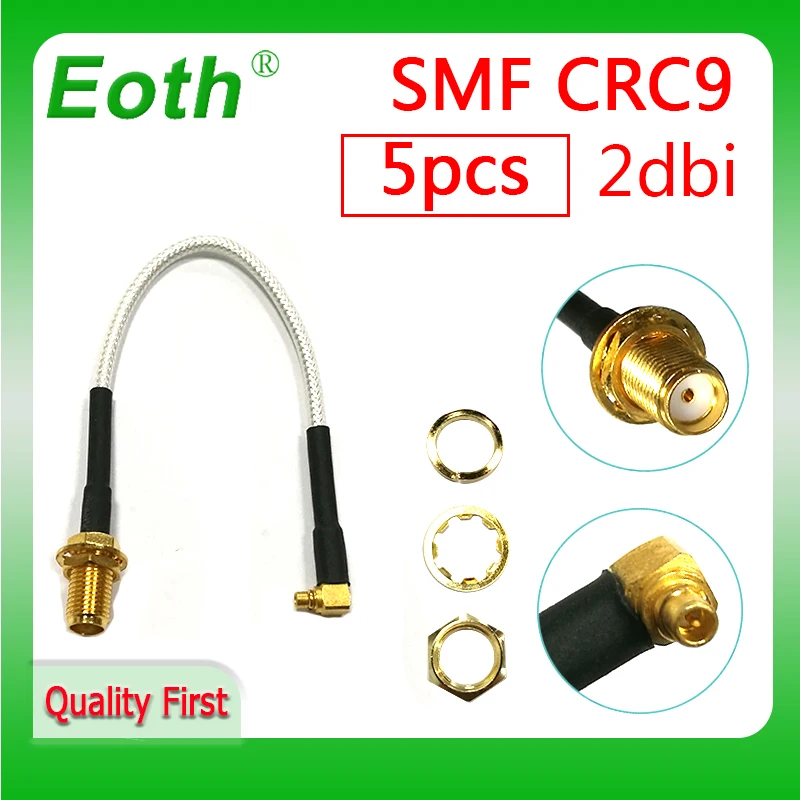 EOTH customizable 5pcs SMA Female to MMCX Male rightangle connector RG316 Cable IOT MMCX to SMA extension 10cm and more