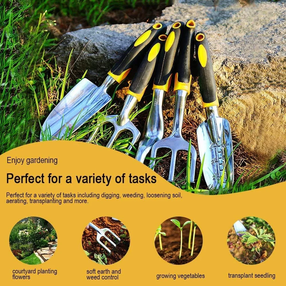 

Garden Tool Set Aluminum Alloy Transplant Trowel Shovel Hand Rake Weeder Garden Hand Tools for Planting Digging