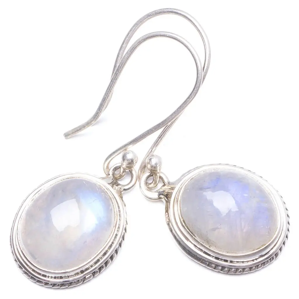 Уникальные серьги ручной работы из серебра 1 5 пробы с натуральным радужным