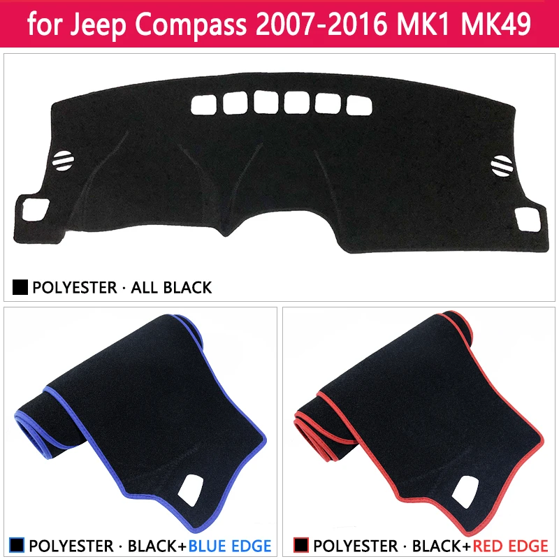 Для Jeep Compass 2007~ MK1 MK49 Противоскользящий коврик, коврик на приборную панель Зонт коврик для приборной панели автомобиля аксессуары 2008 2009 2010 2012