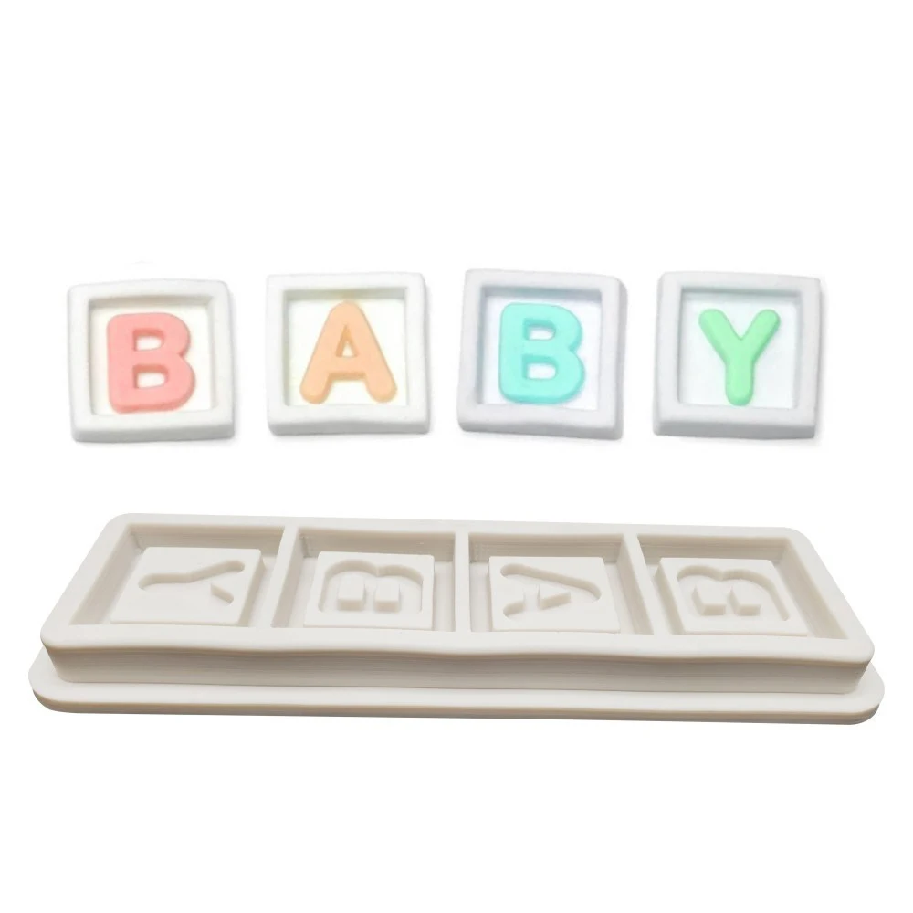 &quotBABY&quot Алфавит силиконовая форма diy шоколадная для выпечки детский душ
