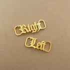 Старая английская Левая Правая Пряжка для обуви для маленькой девочки, лучший подарок для друзей, готическое ювелирное изделие из нержавеющей стали с золотым наполнителем, Bad Girl Buckie