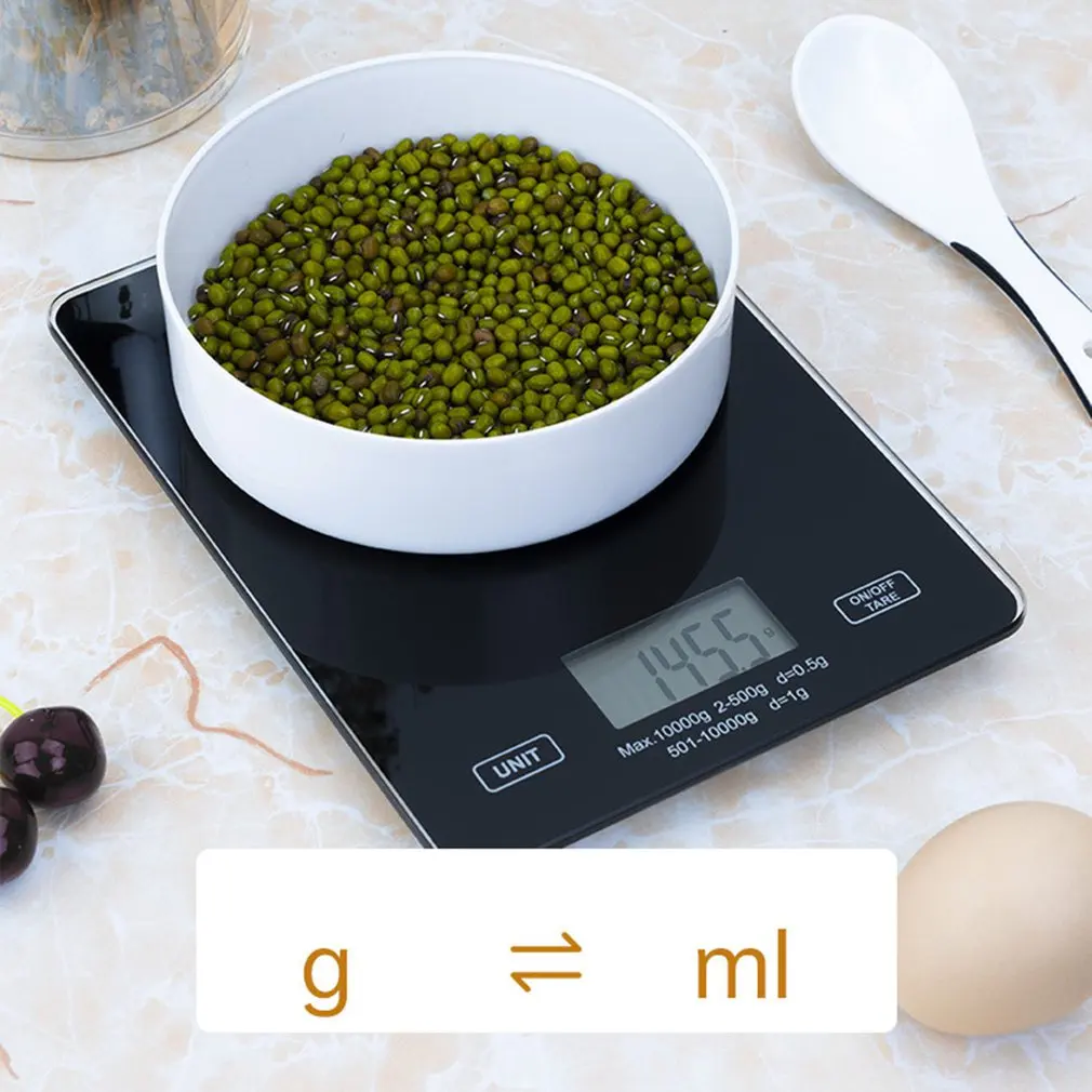 

Household Kitchen Scale Electronic Food Scale Baking USB Charing Scale Measuring Tool Tempered Glass Process