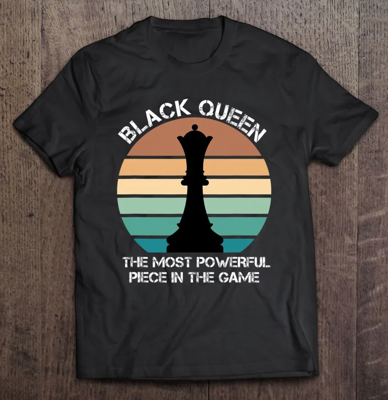 Черная Королева самая мощная в игре африканская рубашка одежда женская футболка