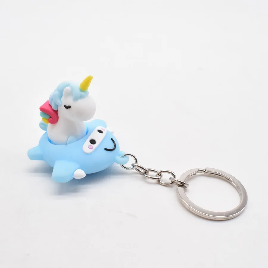 

Cartoon Unicorn Llama Dinosaur PVC Key Chain Ring Kids Birthday Party Decoration Gift Animal Keychain Unicorn Dino Party Decor