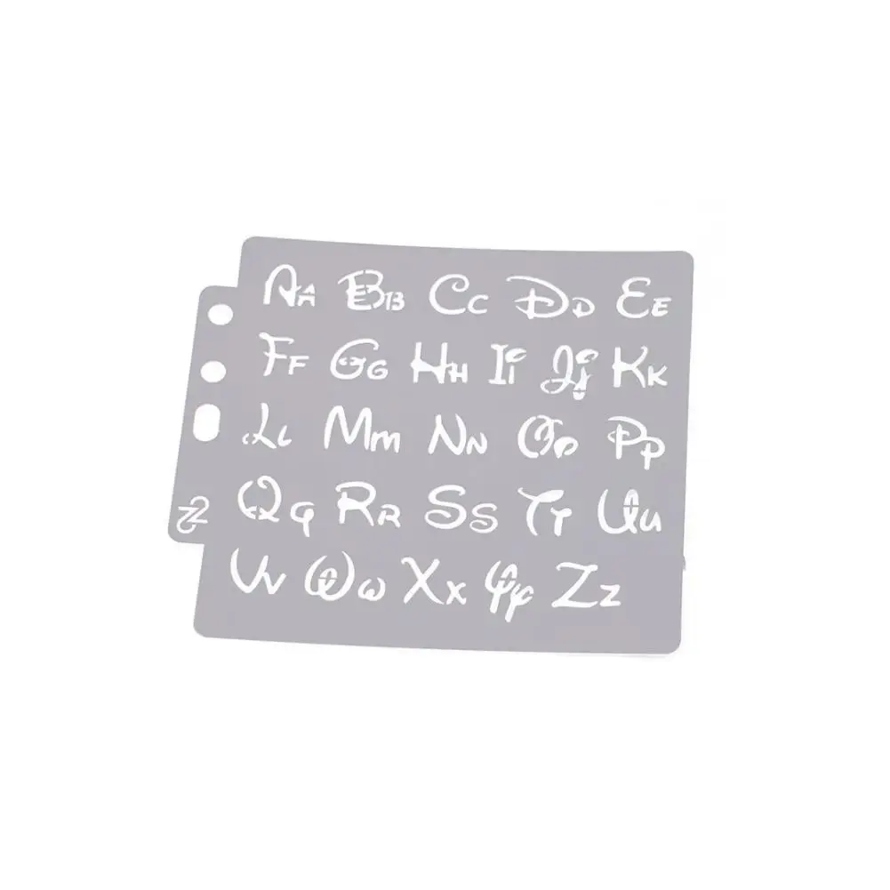 

Alphabet Letter Stencils Template Painting Scrapbooking Lace Openwork Embossing Letter Ruler DIY Card Album Template Stampi T8V6