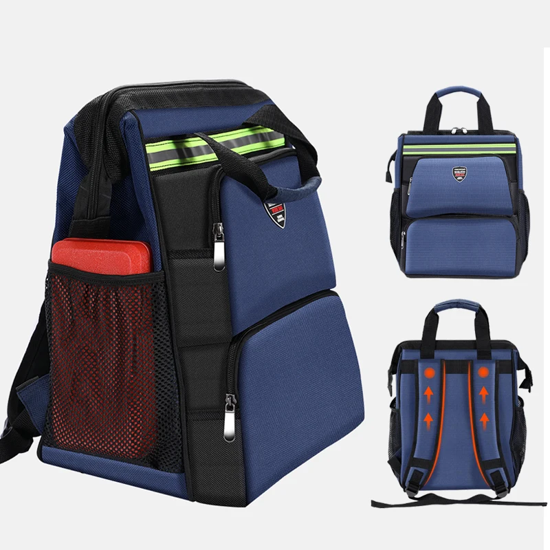 

Waterproof Electrician Backpack Multifunctional Tool Bag Tools Storage Bags Thick Camping Bags Large Capacity Man Bag