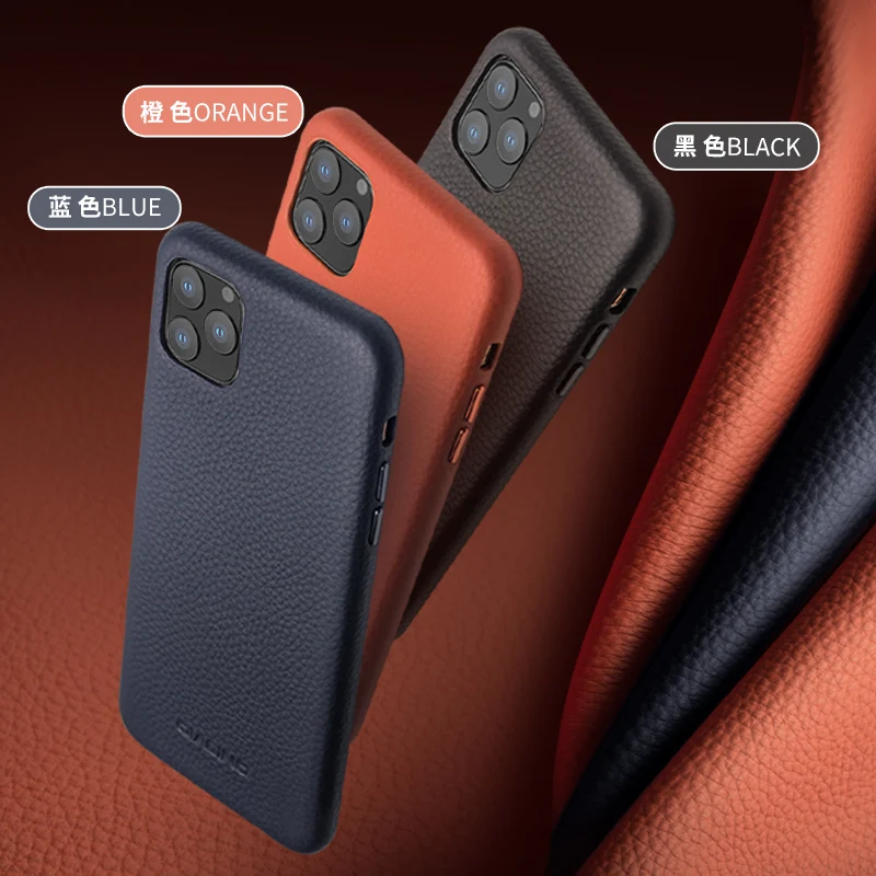 Чехол книжка Qialino из натуральной воловьей кожи для iPhone 11 Pro Max|Бамперы| |