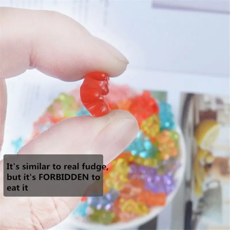 

12Pcs Mini Bear Beads Rubber Soft Slime Charms Plasticine Slime Accessories Beads For Crystal Mud Fluffy Slime