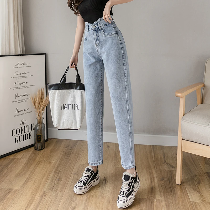 

Make waist jeans since spring new easing cultivate one's morality show thin feet nine minutes of pants, "torre pants spring and