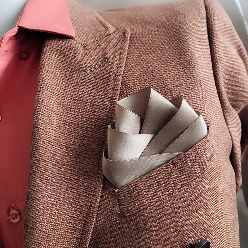 2020 Новый Модный деловой мужской блейзер прямо в карман полотенце формируя с