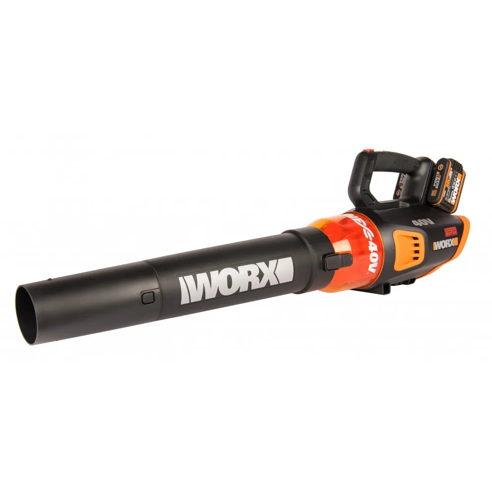 Воздуходувка аккумуляторная WORX WG584E бесщеточная 145км/ч 40В АКБ x2 2А*ч двойное ЗУ 2x2A
