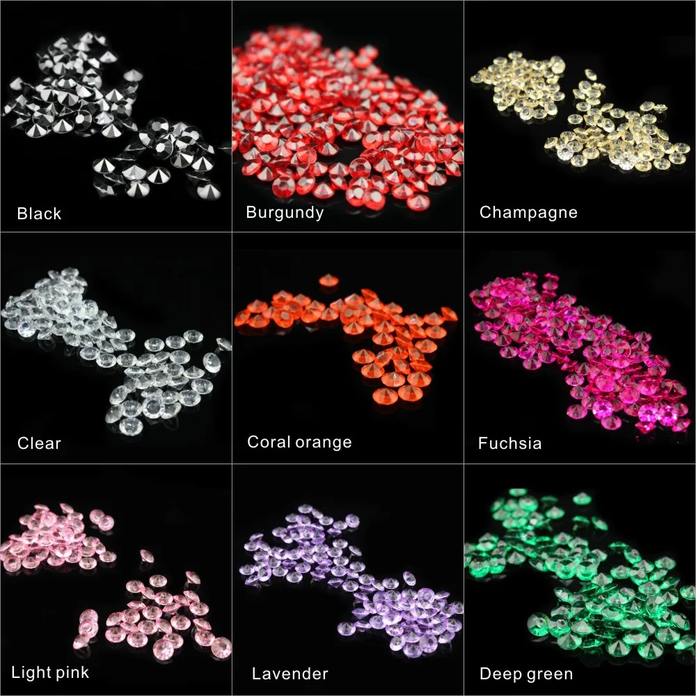 

10000 pieces 2.5mm Crystal clear Diamond Confetti table Scatter Wedding Decor Favor Party Decoration Mariage Diamants Decoration
