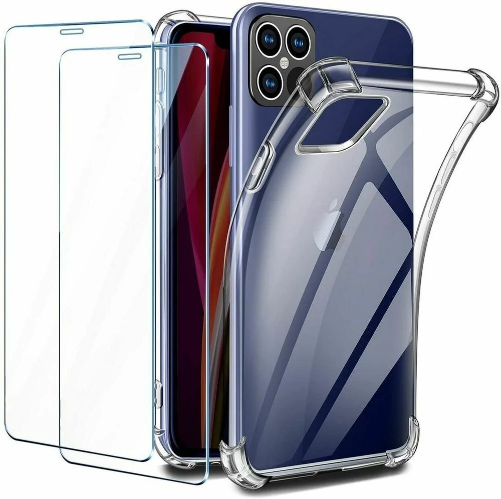 

Coque + Vitre Protection Ecran Film Verre Tremp For iPhone 12 Pro Max 11 X XR 8/7/6