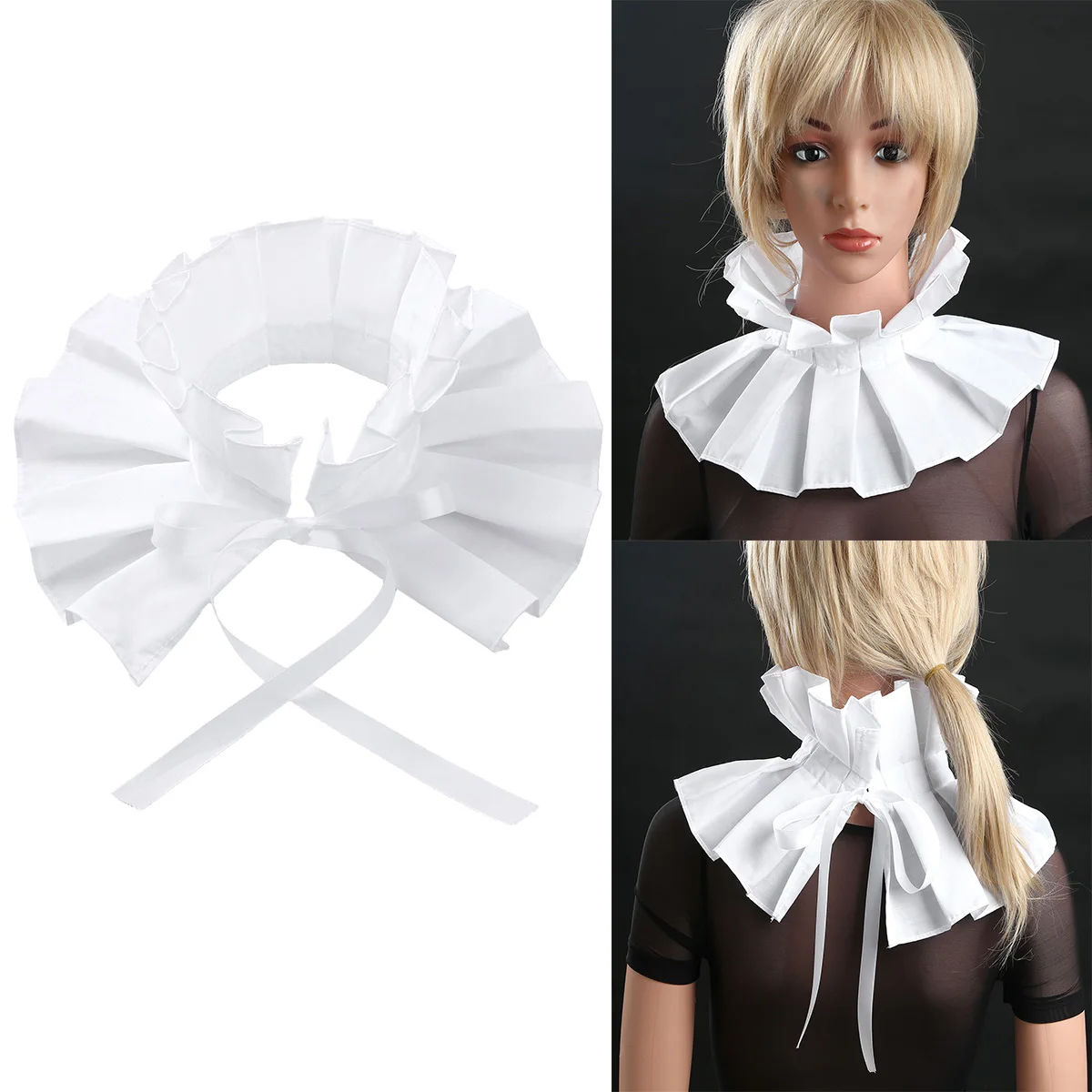 Винтажная одежда в стиле стимпанк Женский Декоративный Воротник с оборками для