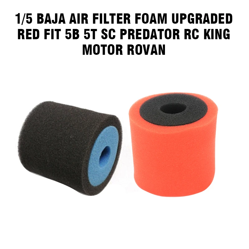 1/5 Baja воздушный фильтр пена Модернизированный Красный fit 5B 5T SC Predator RC King мотор Rovan бензин дистанционное управление фильтрационная хлопковая часть