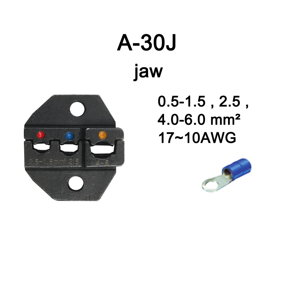 A30J A03BC A457 A07FL A30J штампы наборы для HS HS-03BC EM-6B2 FSE-03BC AM-10 EM-6B1 обжимной Пилер обжимной станок один комплект модули челюсти - Цвет: A30J