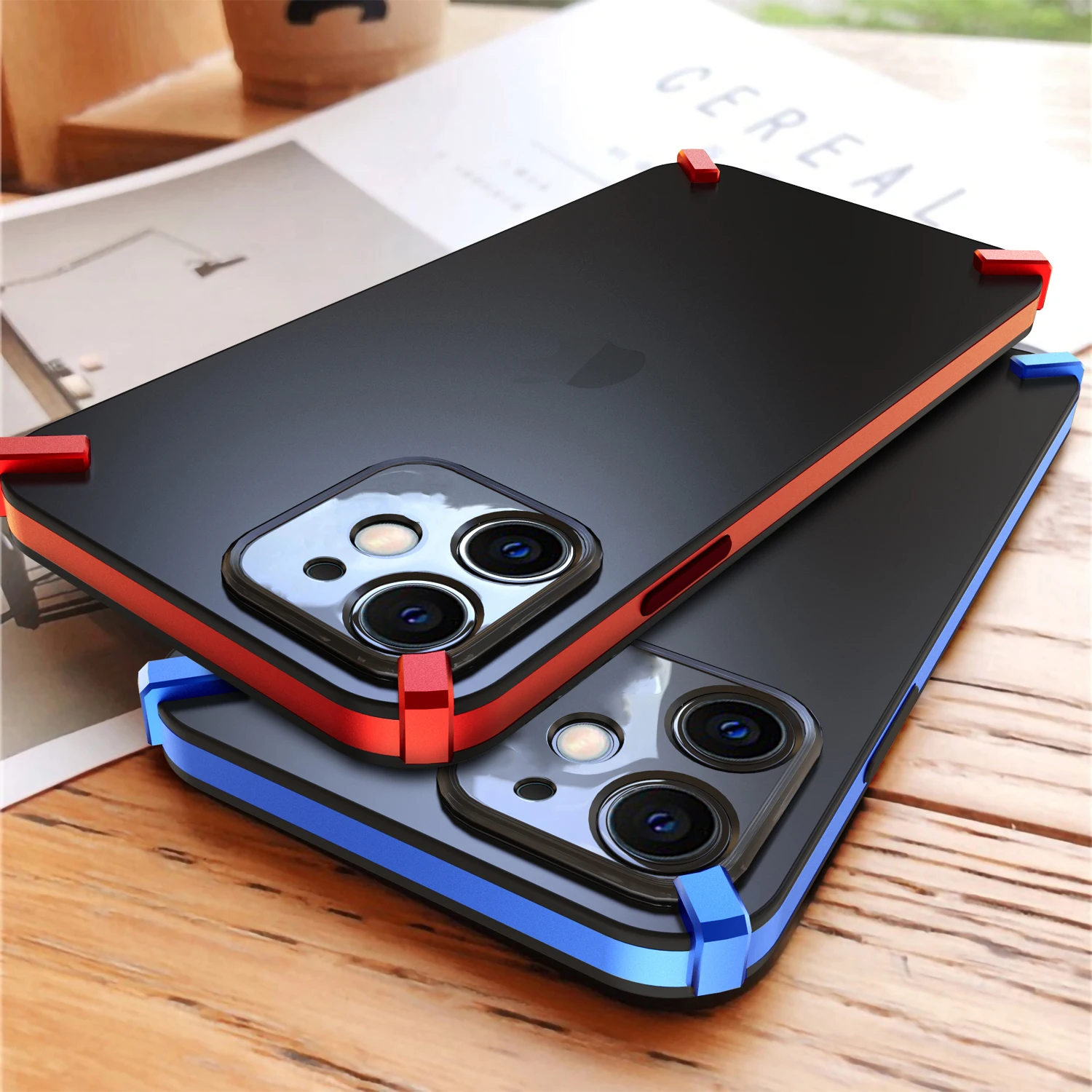 

the new case 2021 for iPhone12mini 12pro max Case 360 Full Protection With Glass Hard 3 in 1 Matte Cover