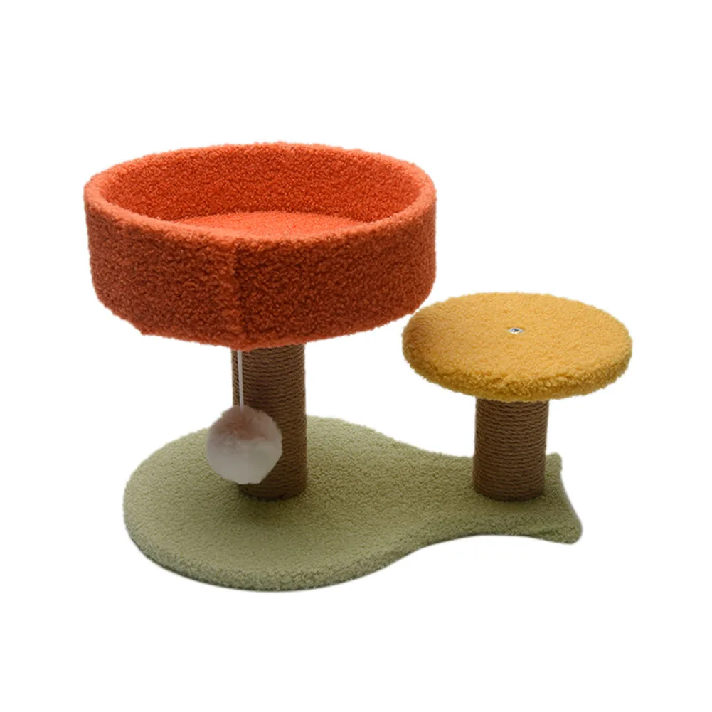 

Indoor Perching Double Layer Play Tower Pet Supplies Posts Furniture For Cats Scratching Post Kitten Sisal Bed Activity Center