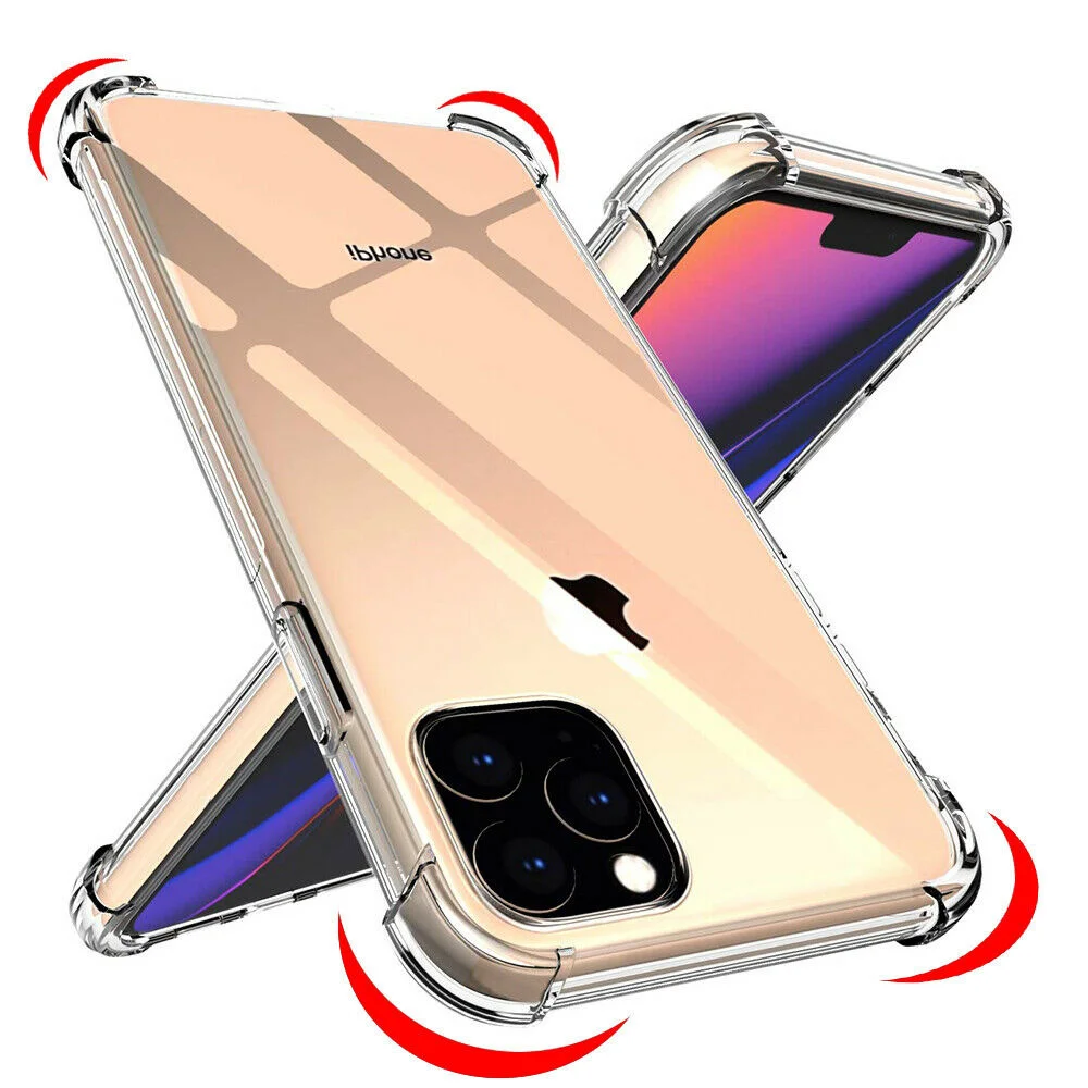 

Pour For IPHONE 11/ Pro Max Coque Bumper Étui Silicone Renforcé Antichoc coins