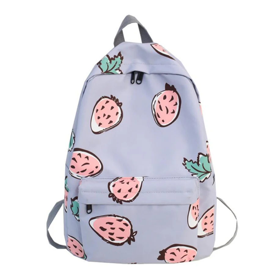 Милые авокадо Зеленый Рюкзак Мода Нейлон морковь с фруктовым принтом для женщин