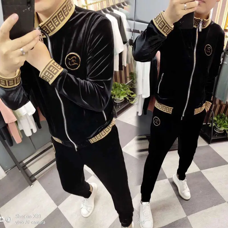 Модный магазин Baohui осень и зима новый Бархатный спортивный костюм для отдыха