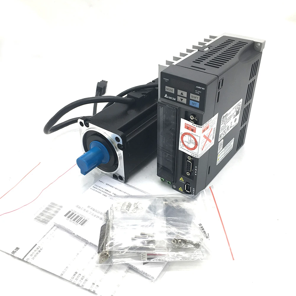 Дельта AC Servo Мотор привода 200W 0.64NM 3000 об/мин 60 мм 16bit дополнительных ASD B2 0221 B ECMA C20602RS