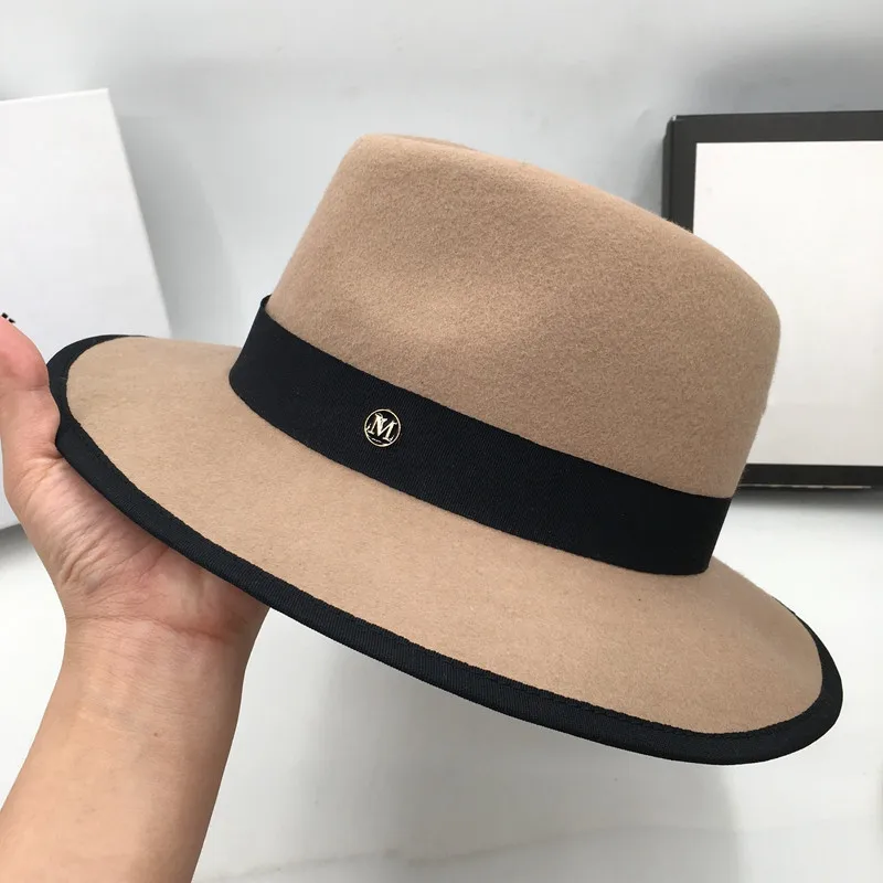 Модная Повседневная шляпа индивидуальная шерстяная с сердечком верблюжья для