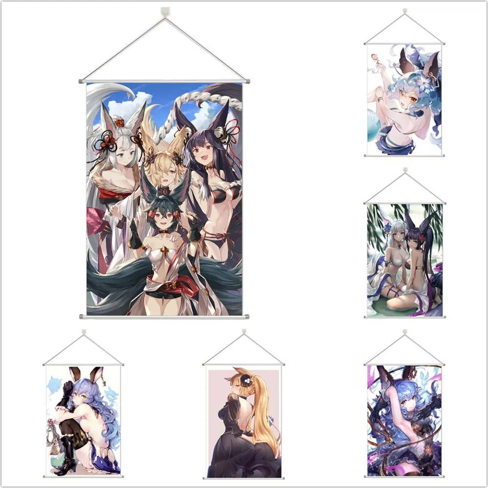 

Granblue Fantasy Ferry Korwa Socie Yuel Yuisis Alloy Scroll Cartoon Comic Scroll Hanging Wall Decor