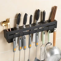 stainless steel knife block kitchen wall mounted shelf rail storage holders multi function rack kitchen organizer storage rack