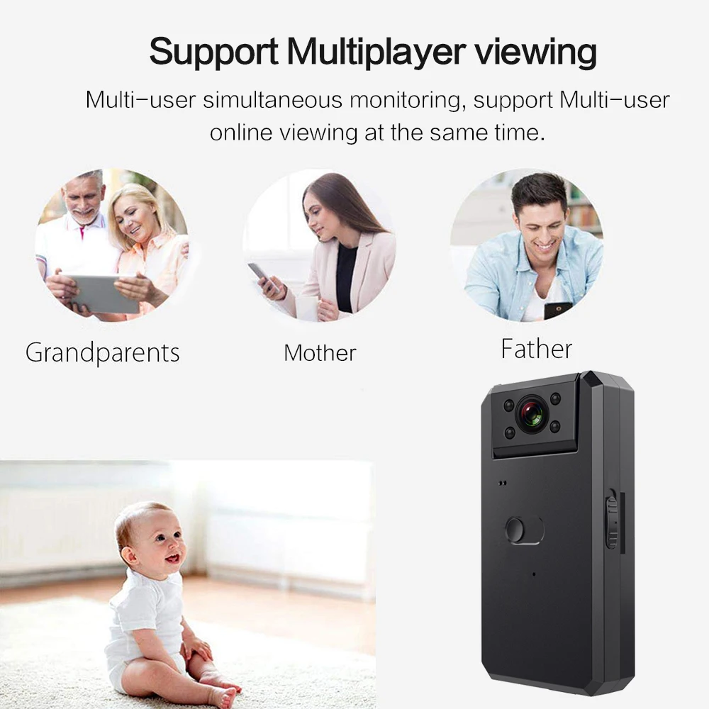 Мини камера видеонаблюдения 4K Wi Fi HD 1080P|Компактные видеокамеры| |