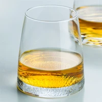 japanese crystal glass whisky mug creative mountain moon artistic conception whiskey wine cups transparent tasting tumbler