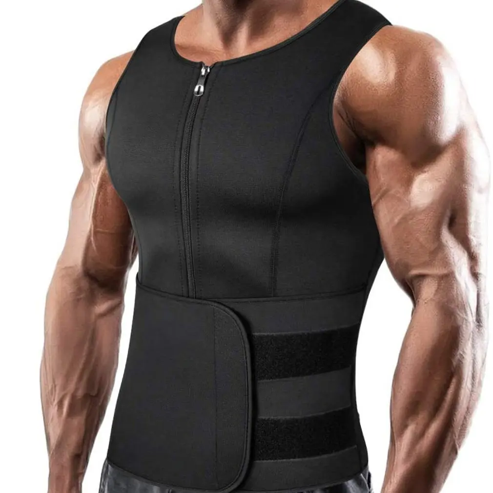 

Men Body Shaper Waist Trainer Sauna Suit Sweat Vest Slimming Underwear Weight Loss Shirt Fat Burner Workout Tank Tops Shapewear
