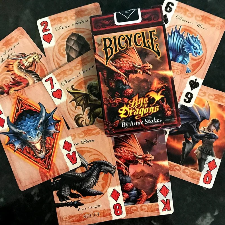 Велосипедный спорт возраст Of Dragons игральные карты магические anne сток Палуба