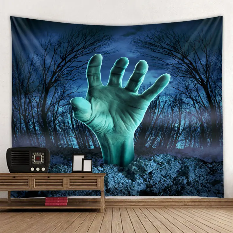 Новейший гобелен с хеллоуинской тематикой настенный мультяшный череп тыква