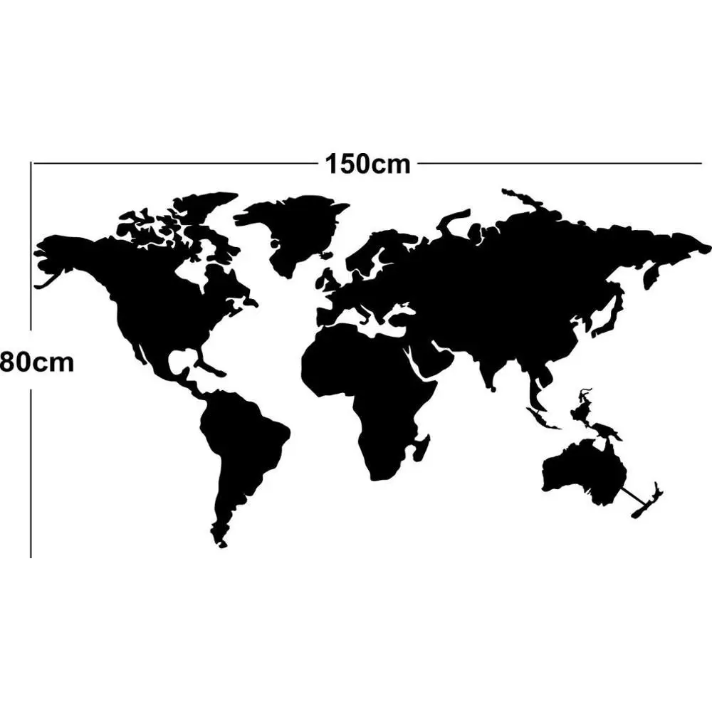 Металлическое настенное искусство металлическая карта мира Континенты