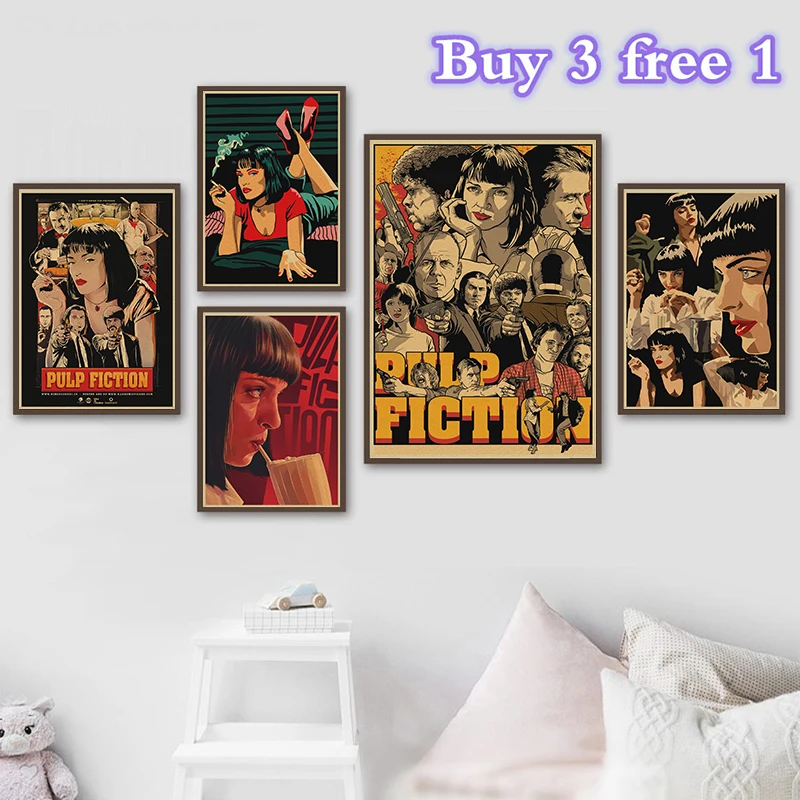 Quentin Tarantino художественный ретро плакат крафт бумага бар кафе домашний декор