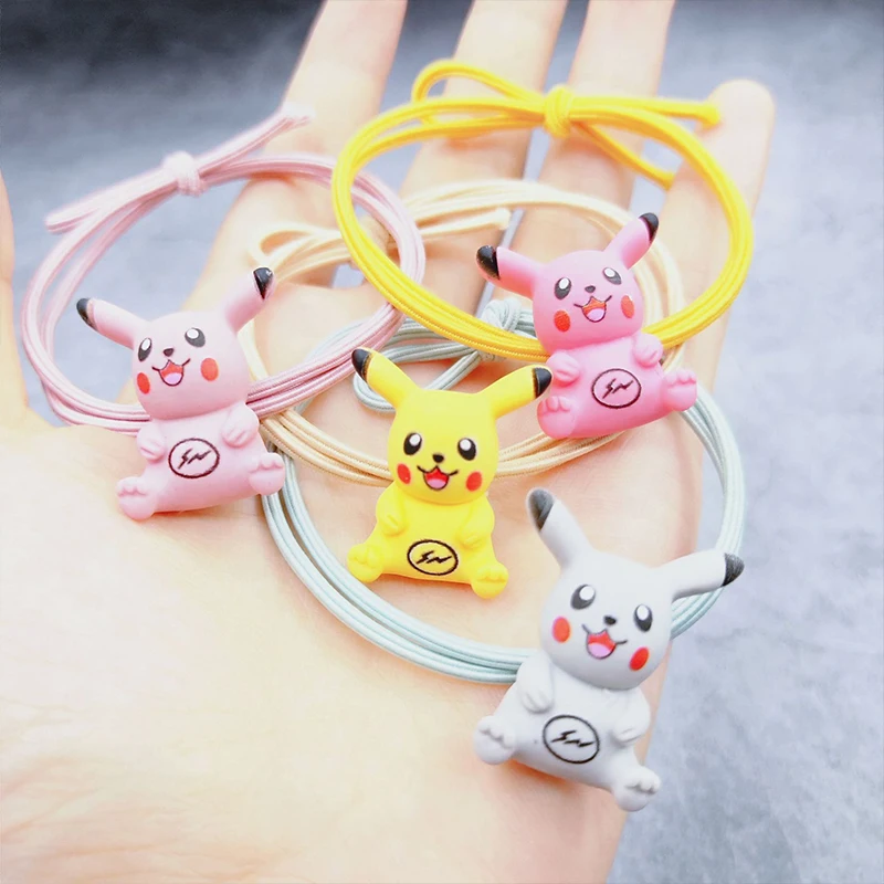 Детский обруч для волос Pikachu 2 шт./лот милый с высокой эластичной резинкой без