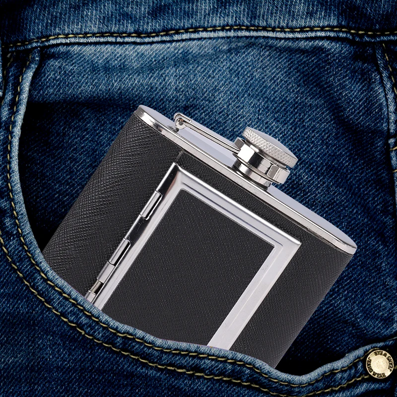 6 унций карманная Бутылка для виски с алкоголем креативная колба из нержавеющей