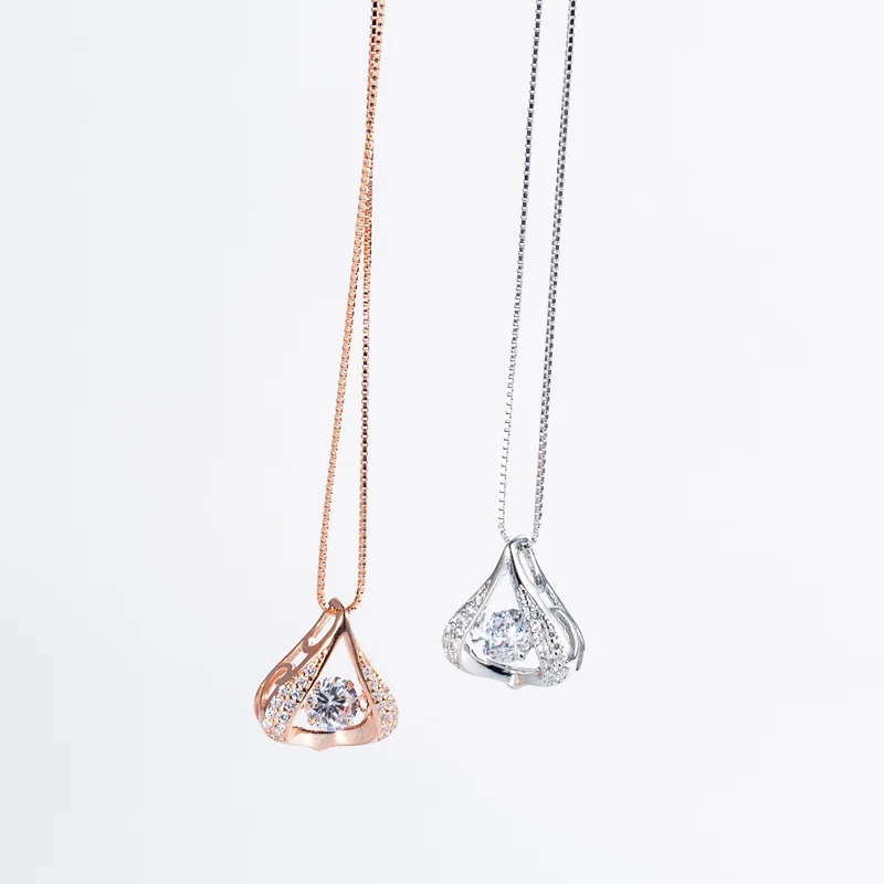 

Ожерелье из серебра s925 пробы в виде умного сердца, цепочка до ключицы с подвеской в виде бьющегося сердца, изысканная Темпераментная Женска...