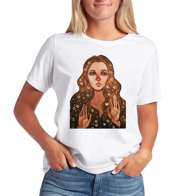 

Женская футболка с круглым вырезом, в стиле ретро